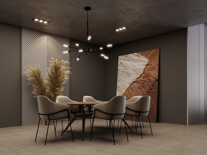 Interior Render-Ready 3D Scene With Natural Lighting VOL 04 3D Model Pack 7