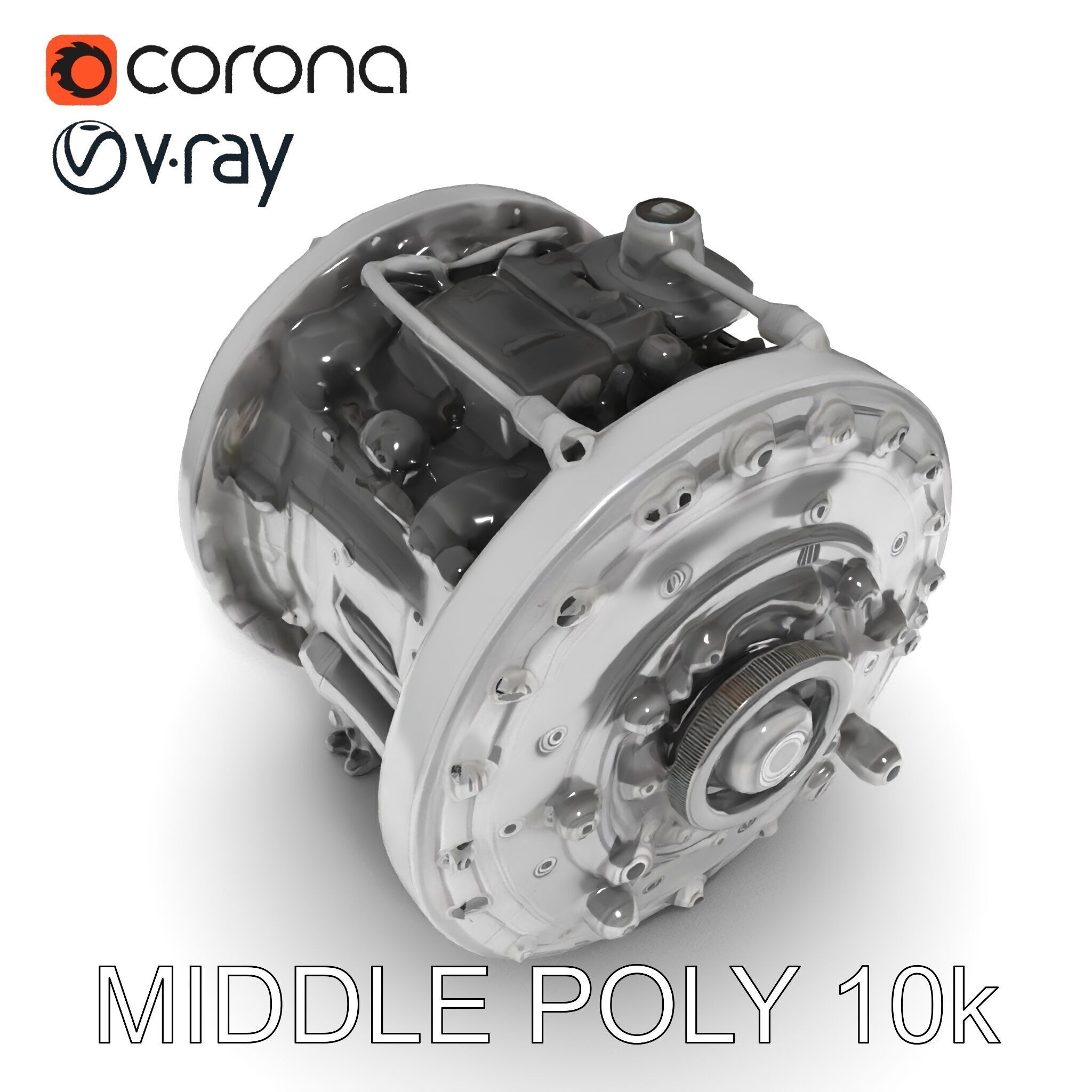 Industrial Gearbox Model Pack Low-poly 3D model_24