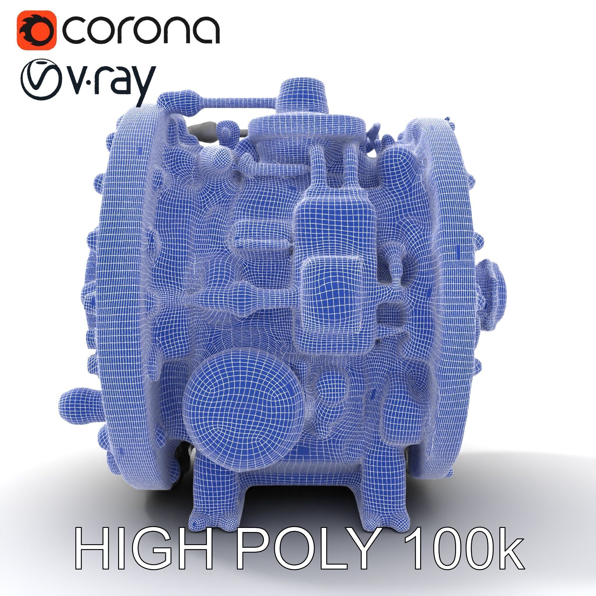 Industrial Gearbox Model Pack Low-poly 3D model_35