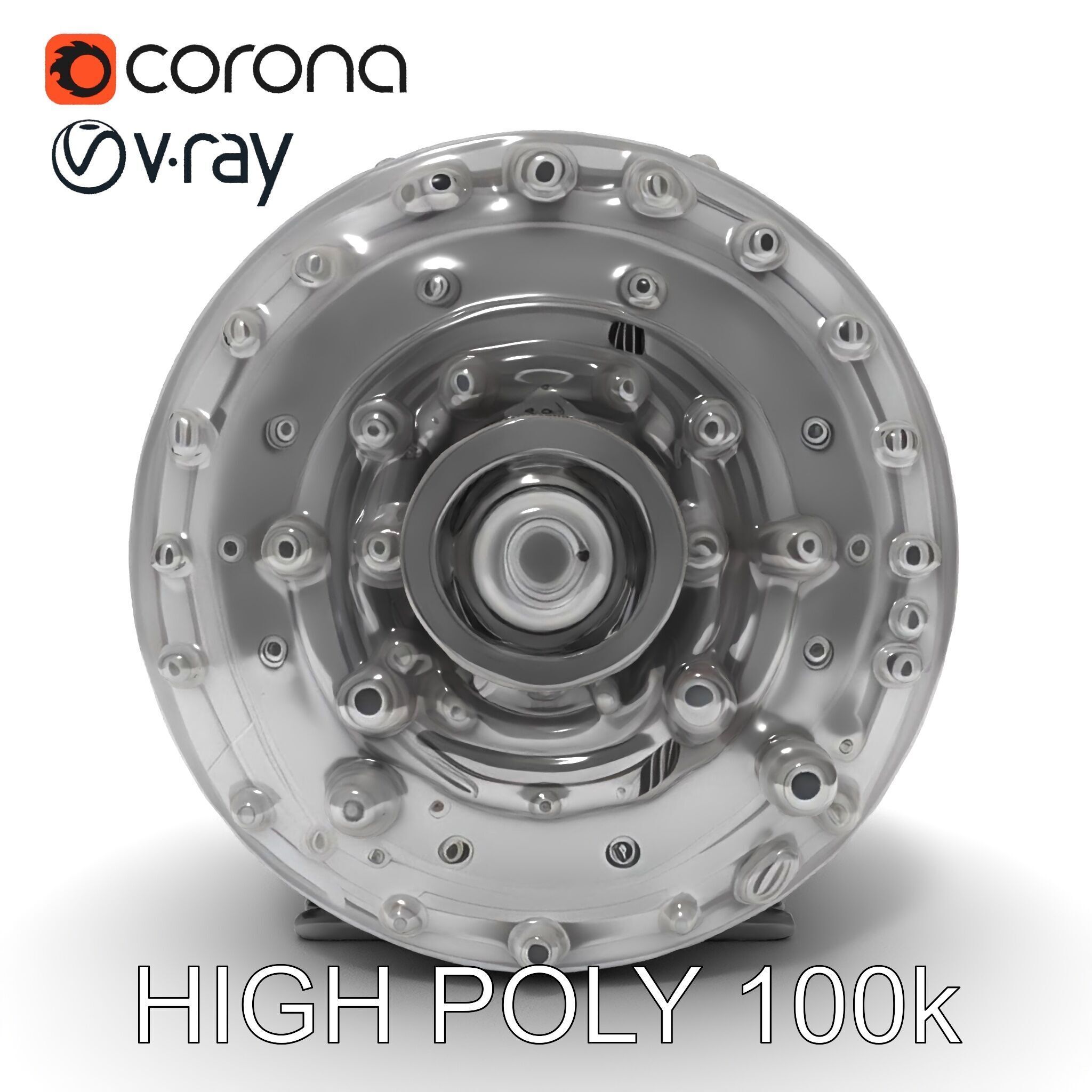 Industrial Gearbox Model Pack Low-poly 3D model_32