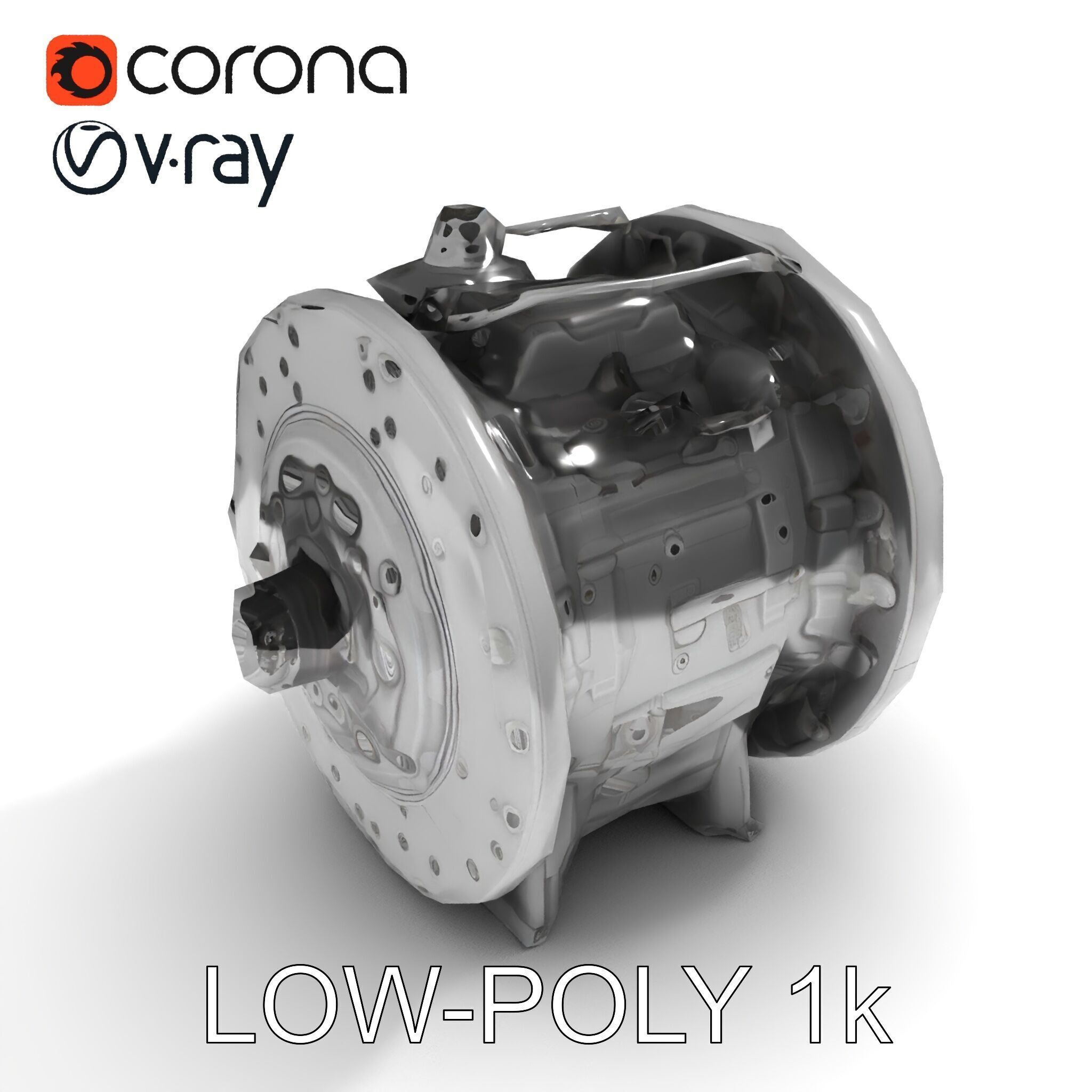 Industrial Gearbox Model Pack Low-poly 3D model_28