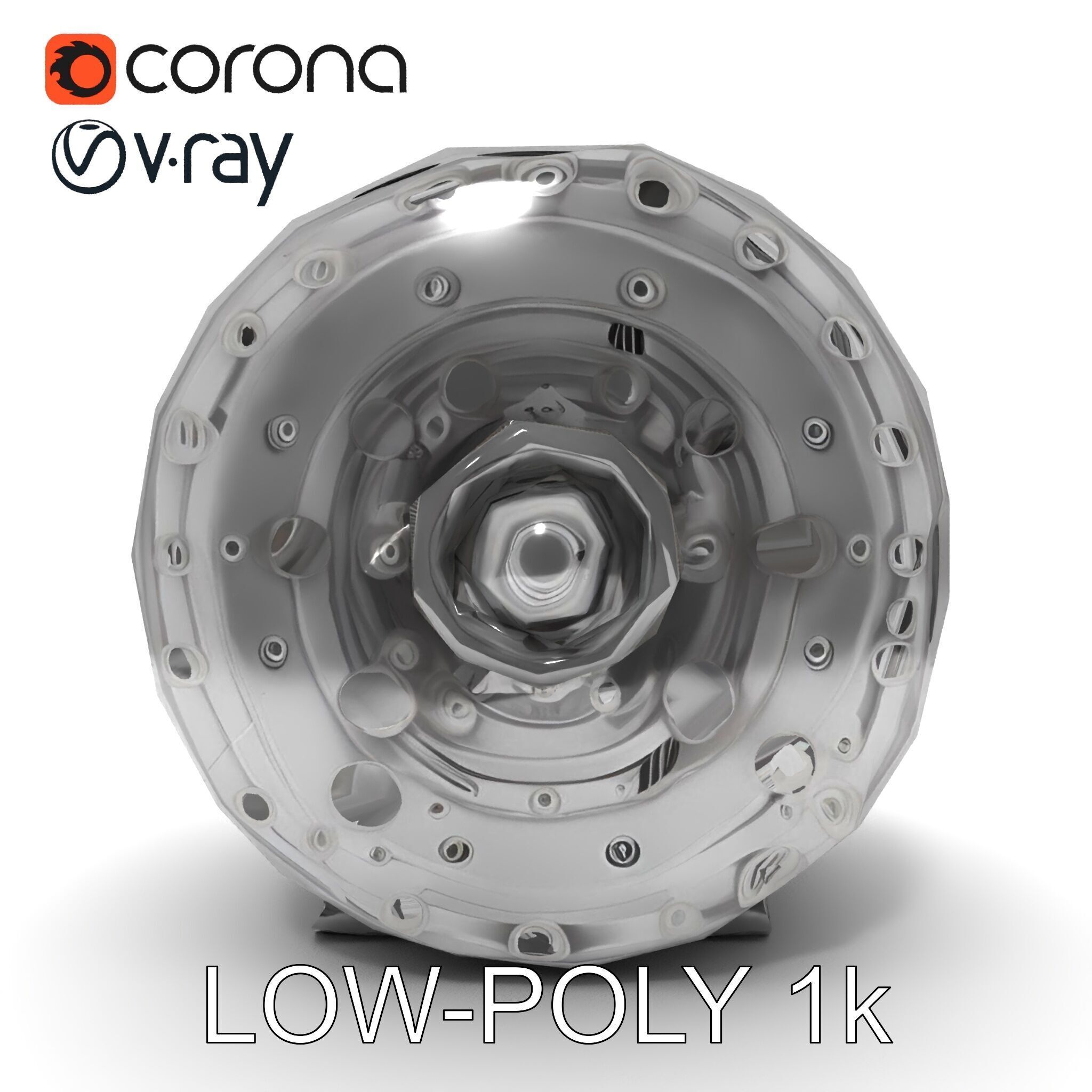 Industrial Gearbox Model Pack Low-poly 3D model_34