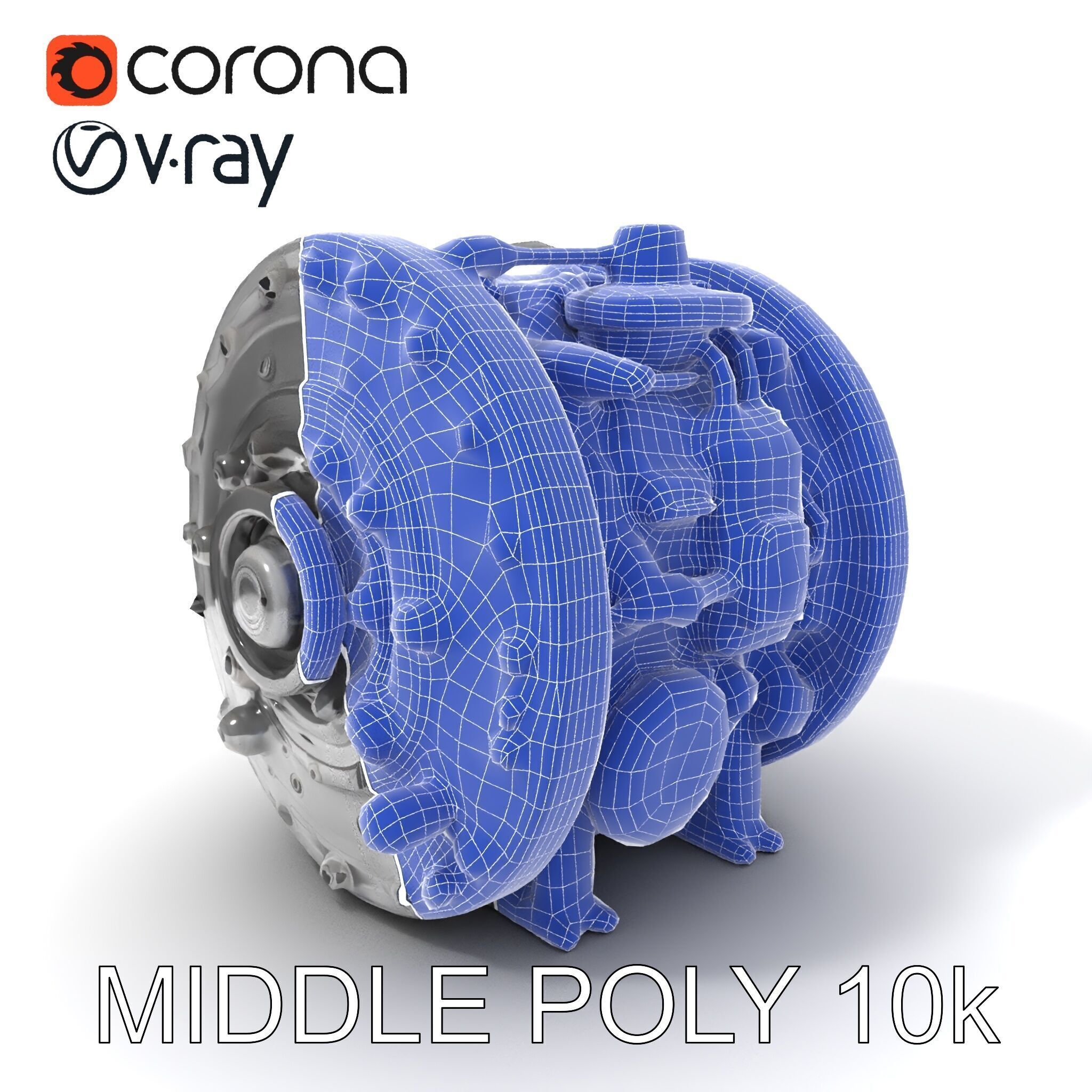 Industrial Gearbox Model Pack Low-poly 3D model_30