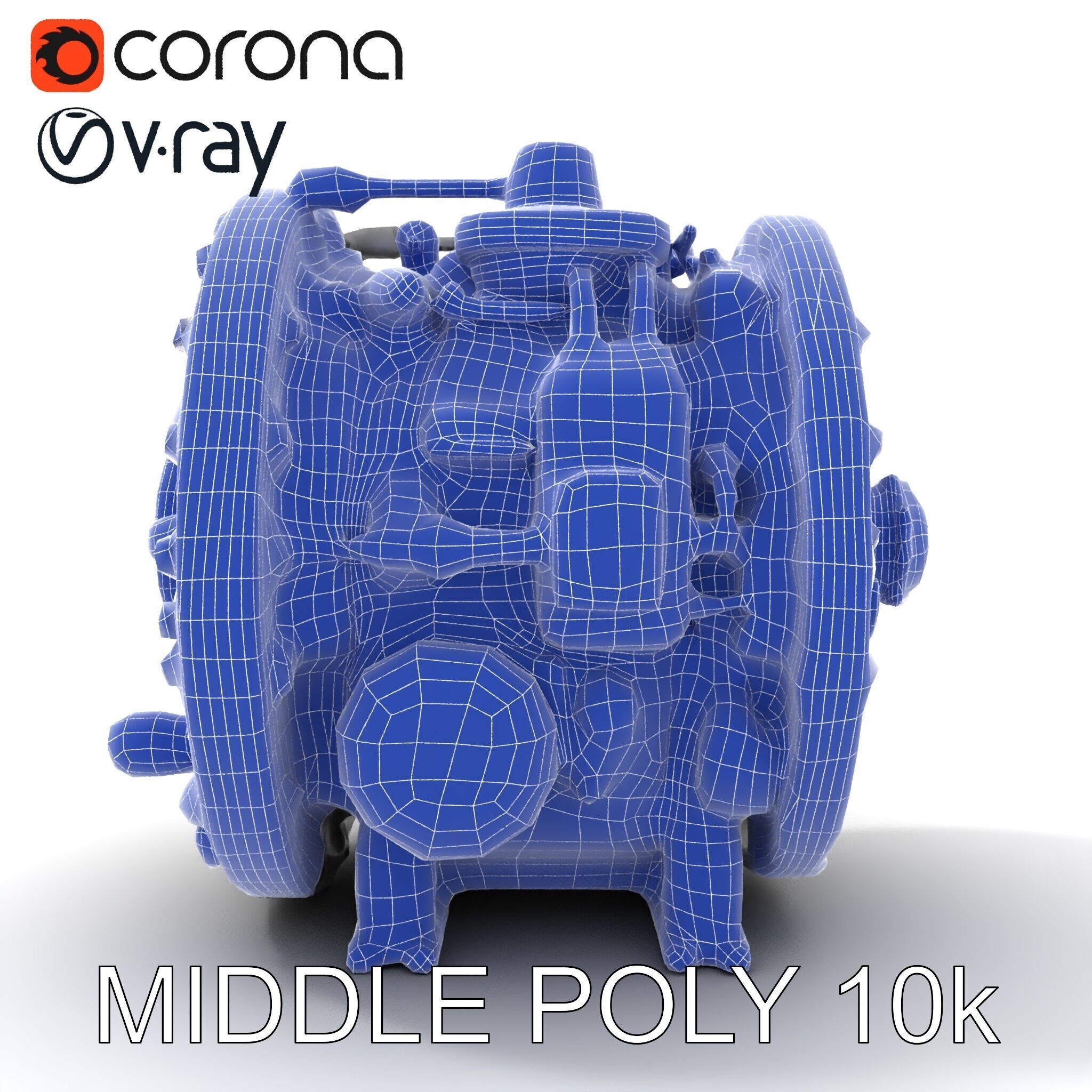 Industrial Gearbox Model Pack Low-poly 3D model_19