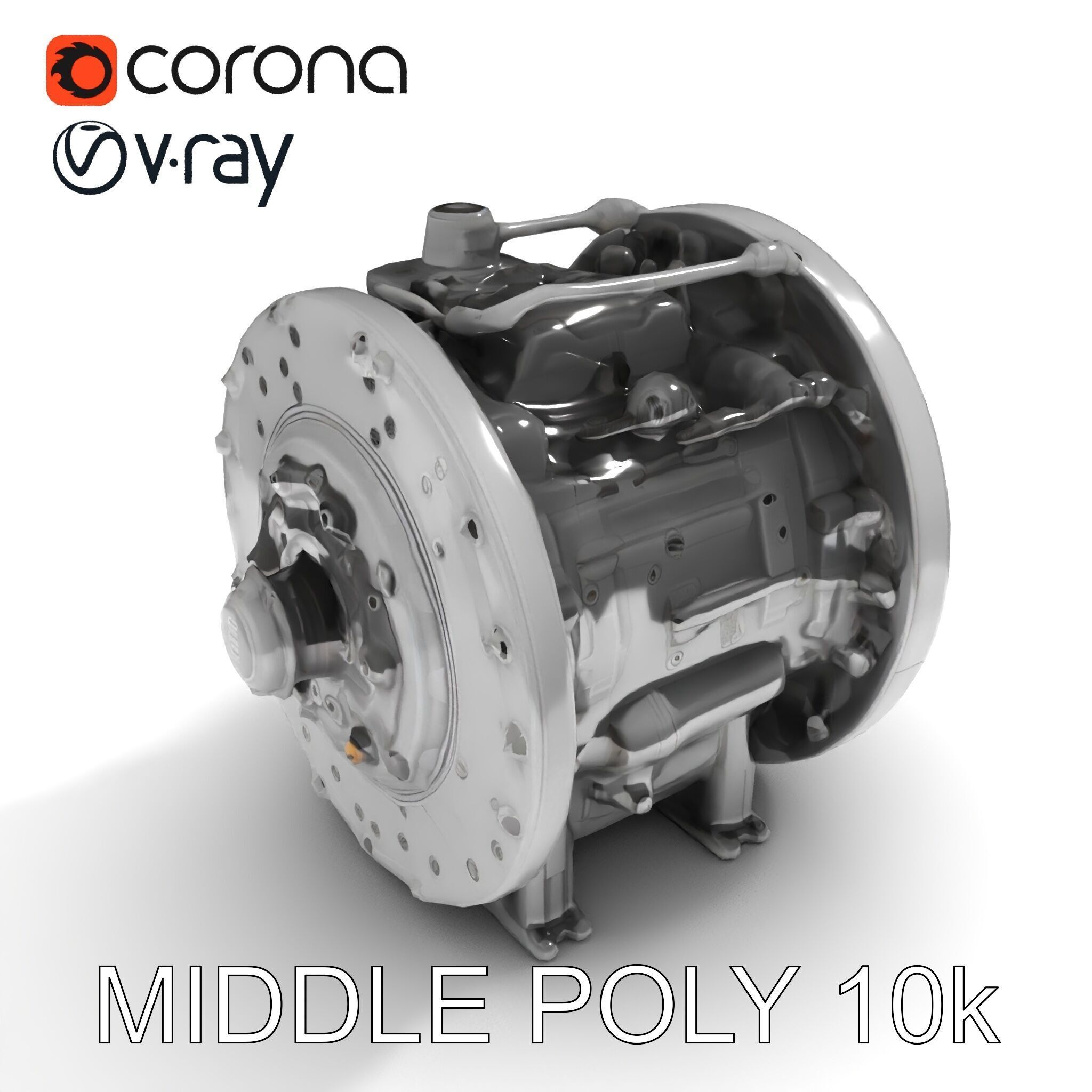 Industrial Gearbox Model Pack Low-poly 3D model_21