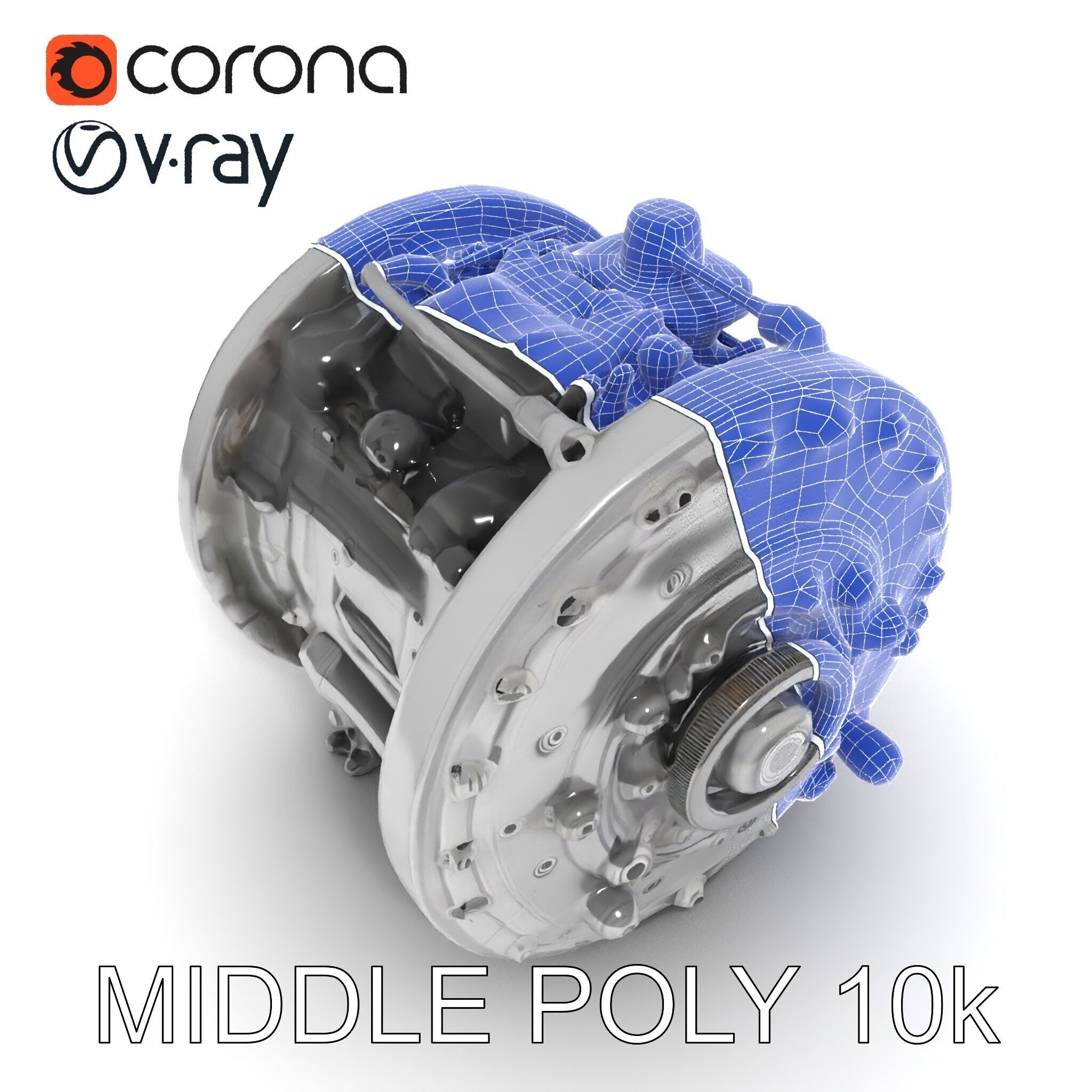 Industrial Gearbox Model Pack Low-poly 3D model_17
