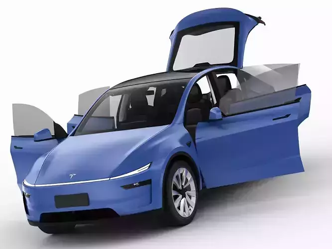 Tesla Model Y 2025 With Interior 3D model