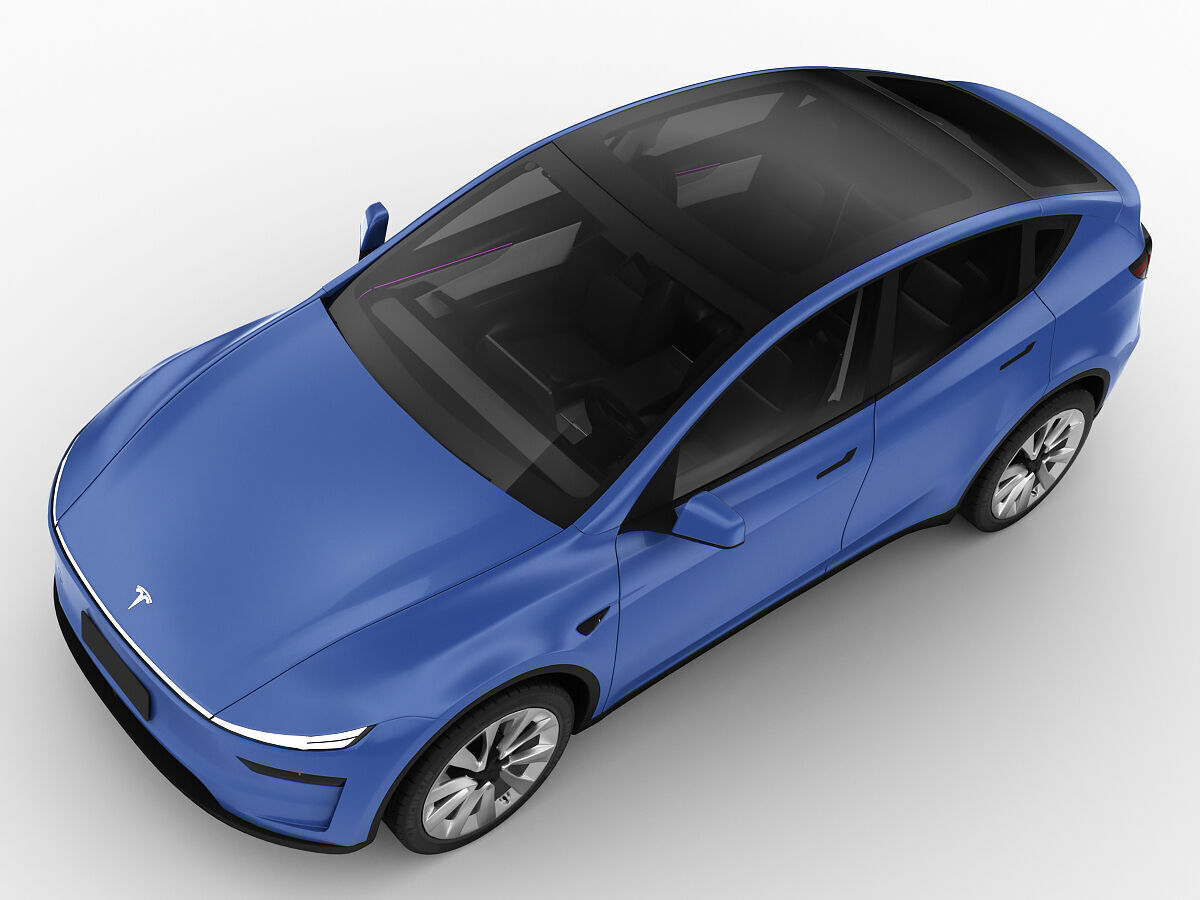Tesla Model Y 2025 With Interior 3D model 3D model_7