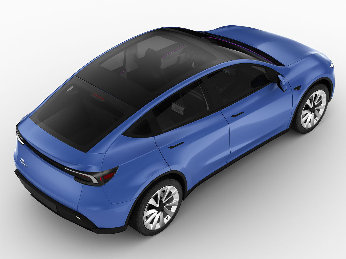 Tesla Model Y 2025 With Interior 3D model 3D model_8