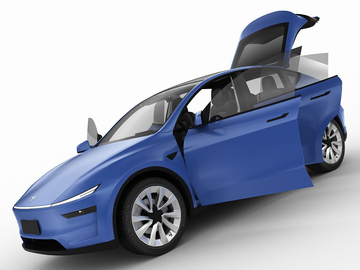 Tesla Model Y 2025 With Interior 3D model 3D model_22