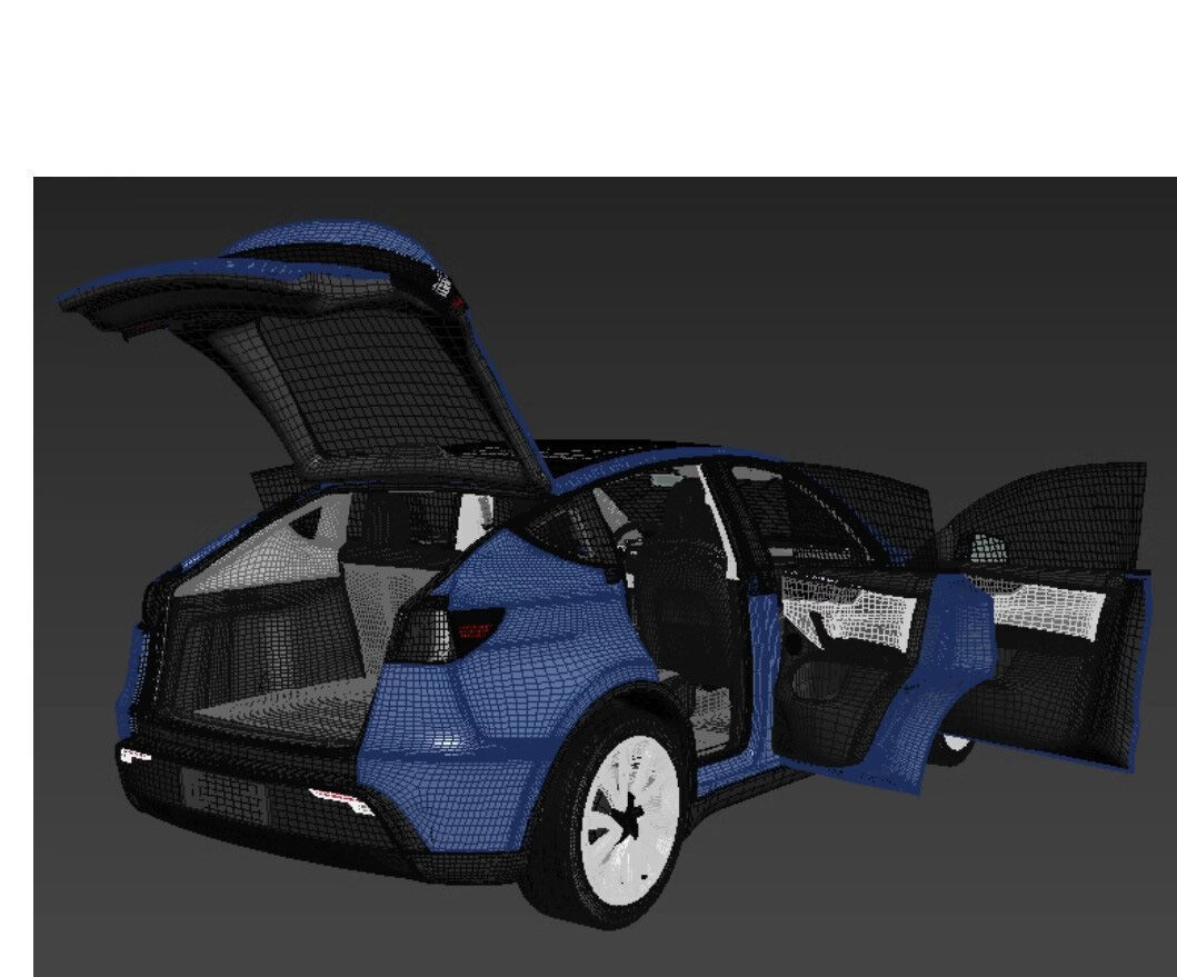 Tesla Model Y 2025 With Interior 3D model 3D model_31