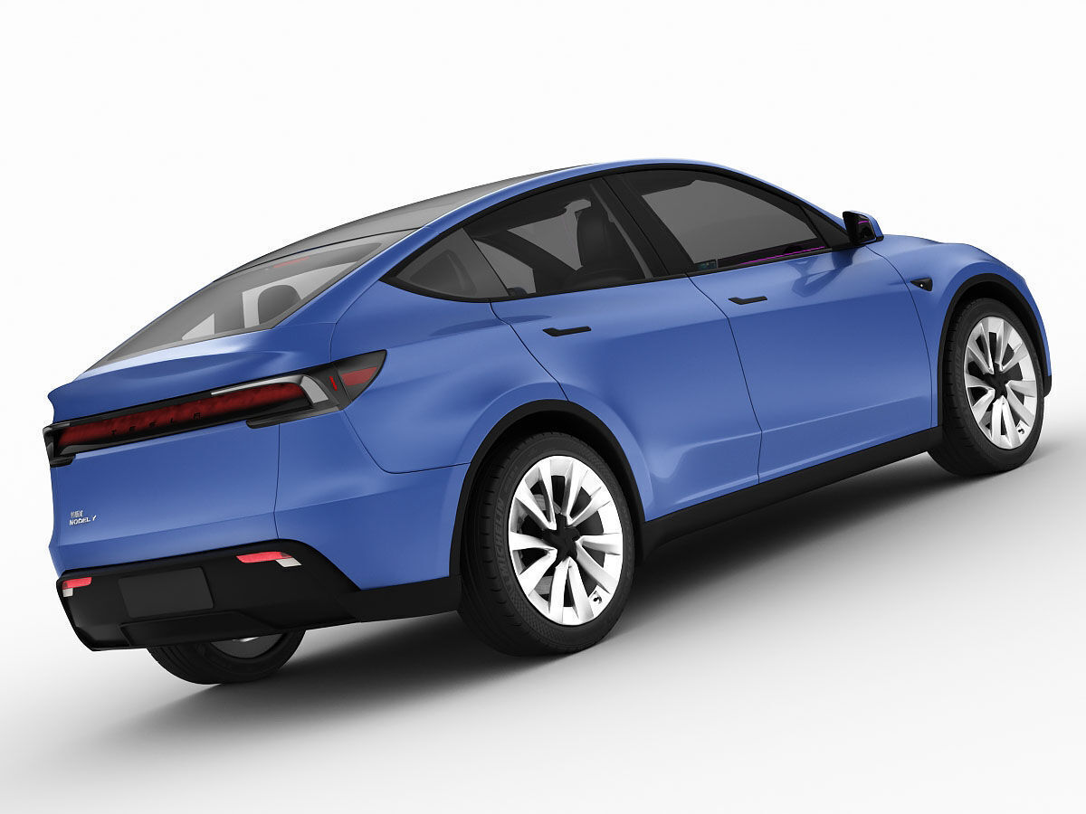 Tesla Model Y 2025 With Interior 3D model 3D model_10