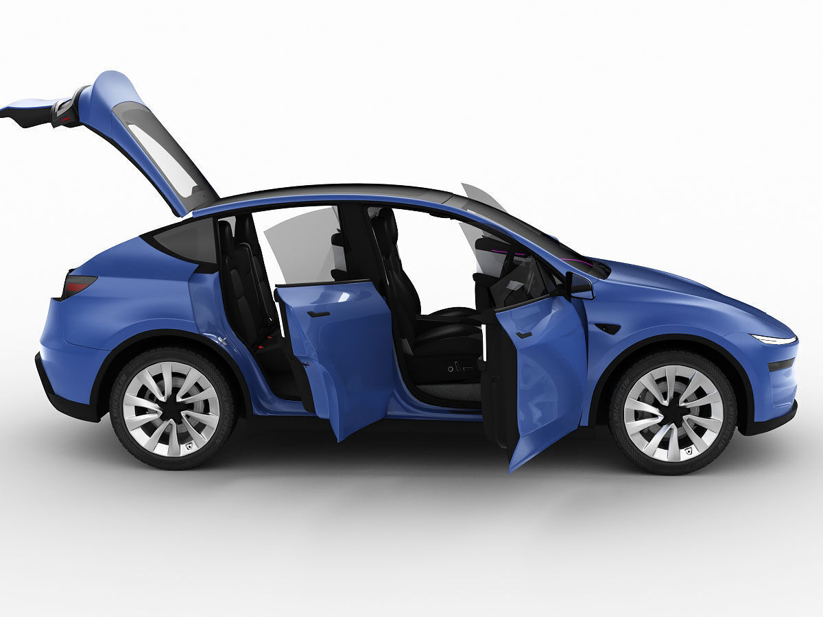 Tesla Model Y 2025 With Interior 3D model 3D model_17