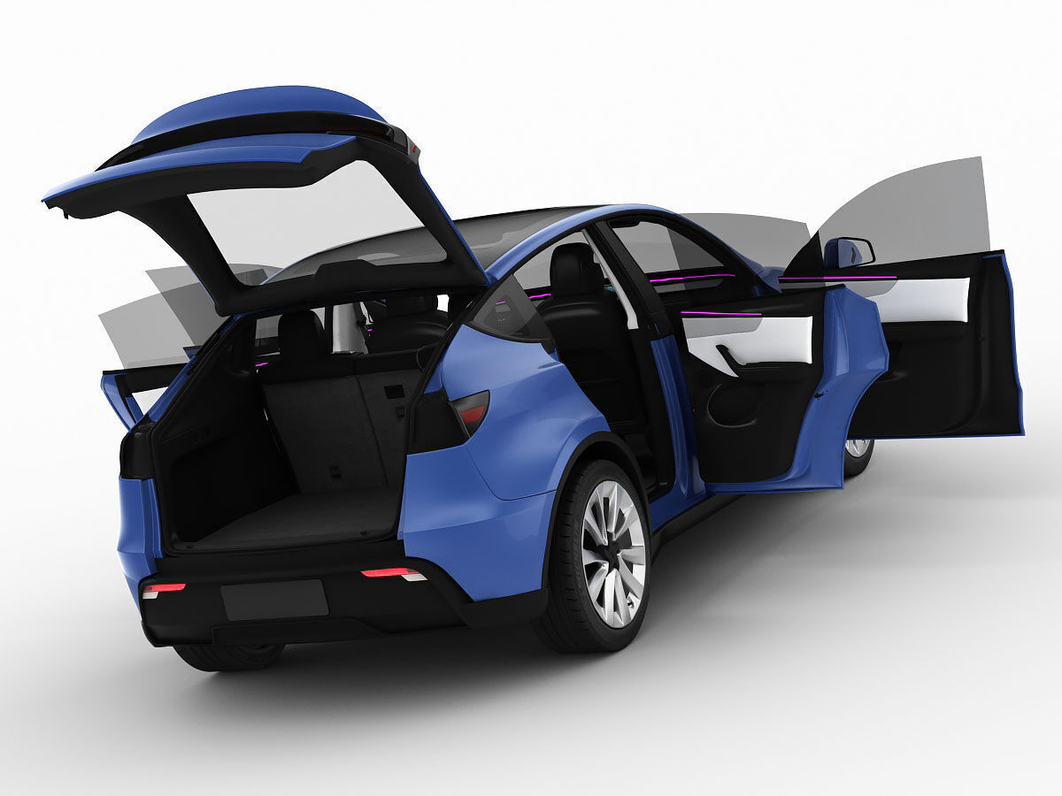 Tesla Model Y 2025 With Interior 3D model 3D model_1