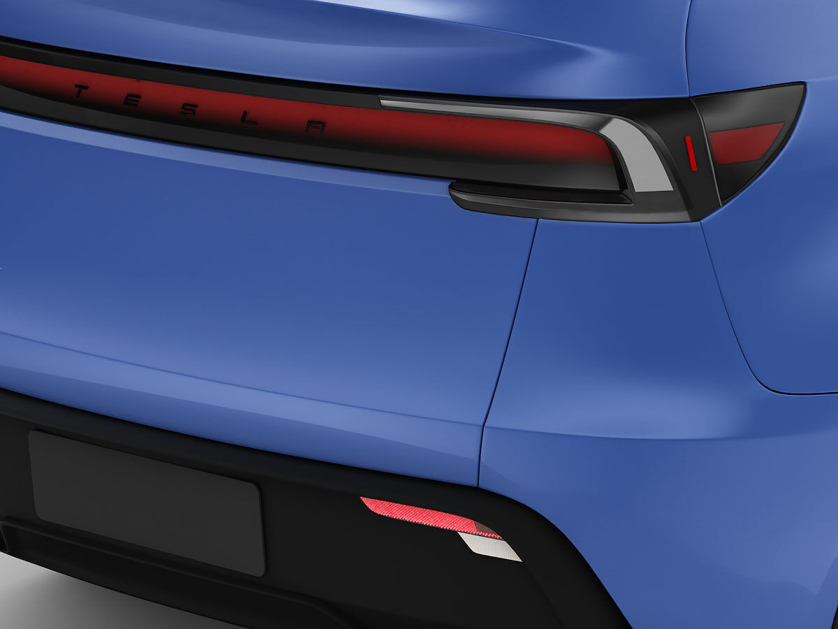 Tesla Model Y 2025 With Interior 3D model 3D model_5