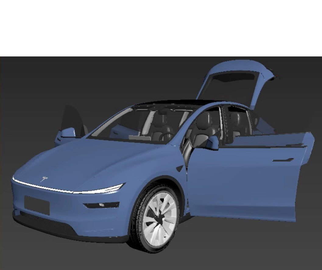 Tesla Model Y 2025 With Interior 3D model 3D model_28