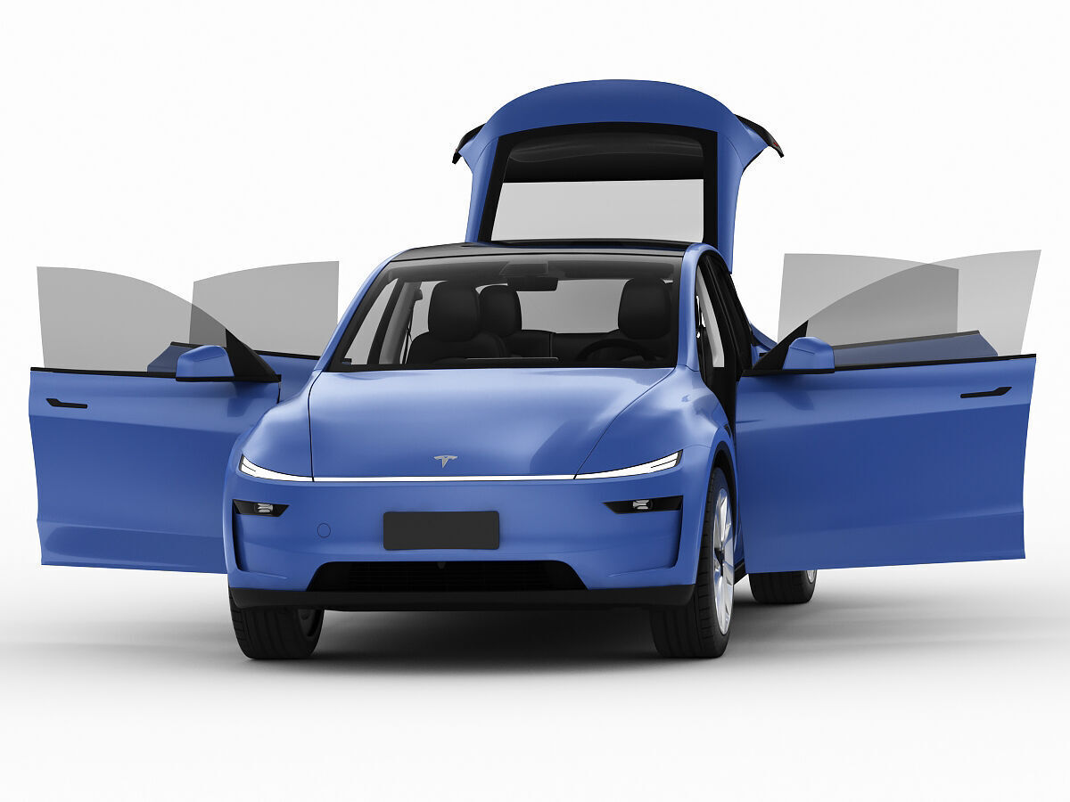Tesla Model Y 2025 With Interior 3D model 3D model_26