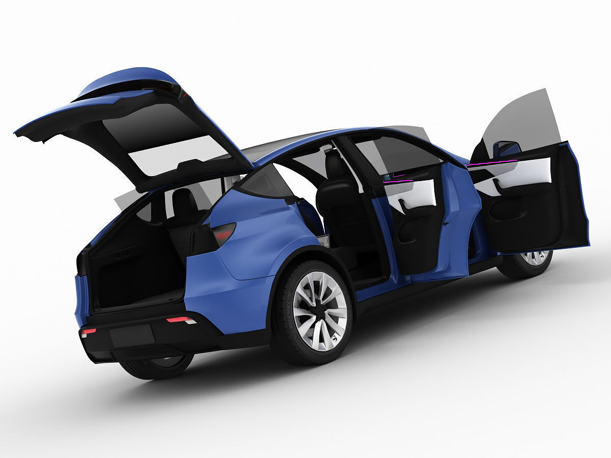 Tesla Model Y 2025 With Interior 3D model 3D model_23