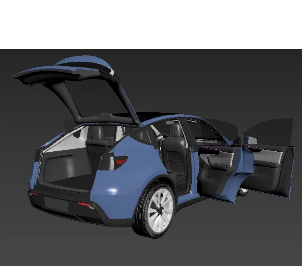 Tesla Model Y 2025 With Interior 3D model 3D model_30