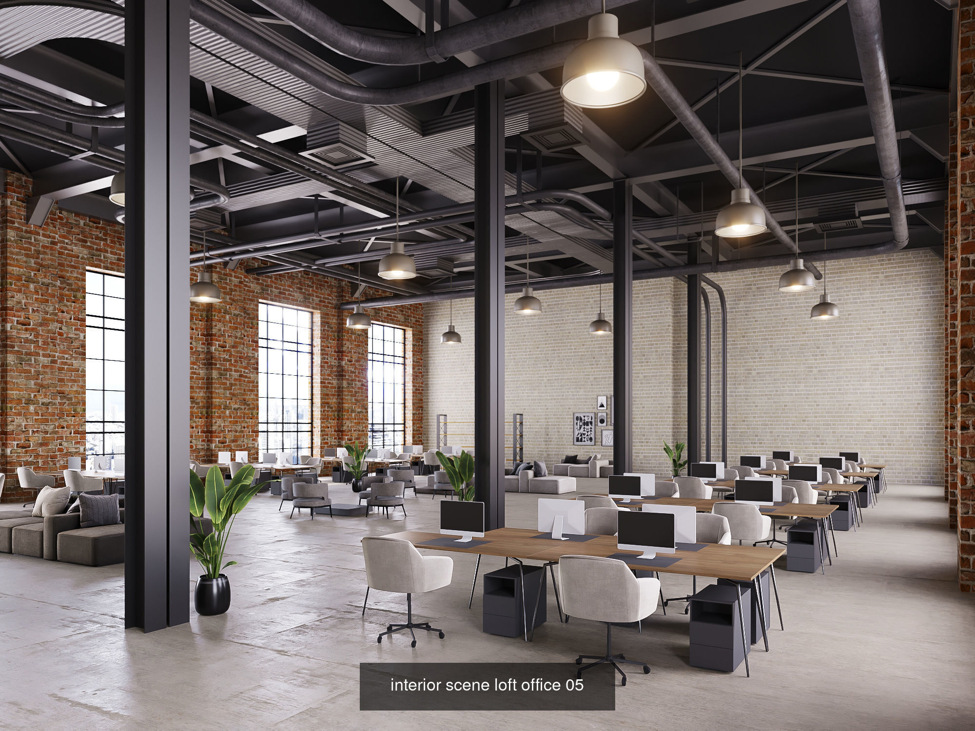 Interior office scene VOL 01 3D Model Collection_3