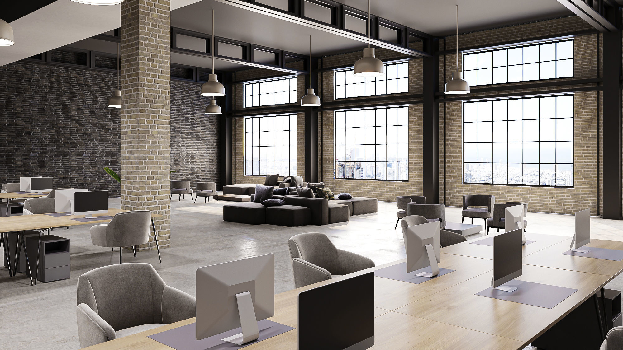 Interior office scene VOL 01 3D Model Collection_8