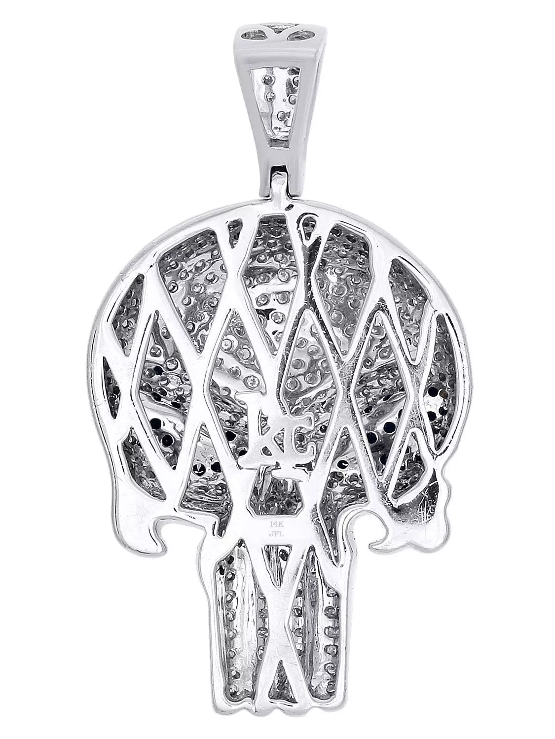 iced evil skull pendant 3D print model_0