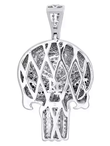 iced evil skull pendant