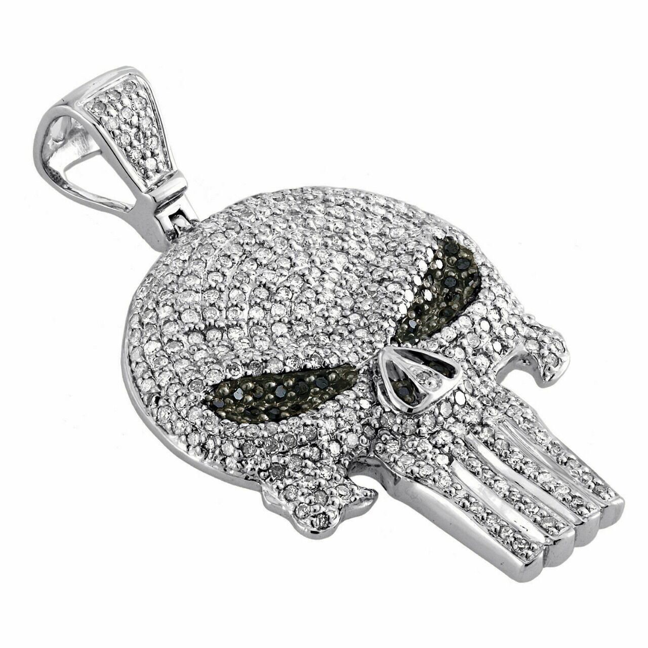 iced evil skull pendant 3D print model_3