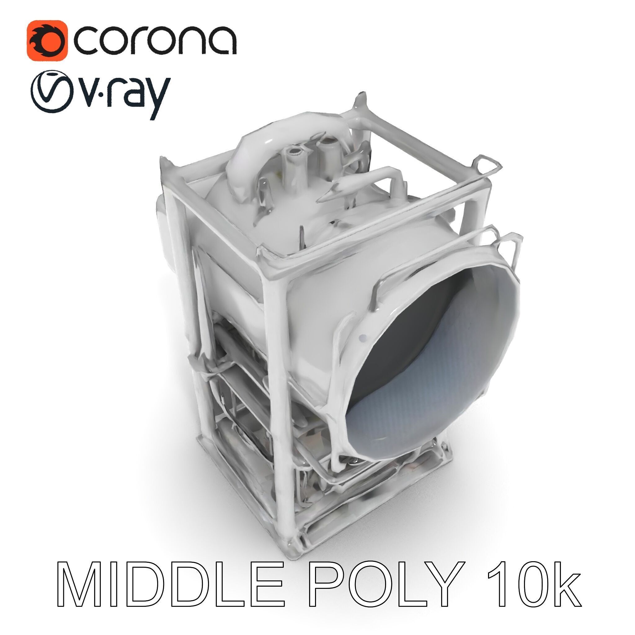 Industrial Machinery Engine Model Pack Low-poly 3D model_11