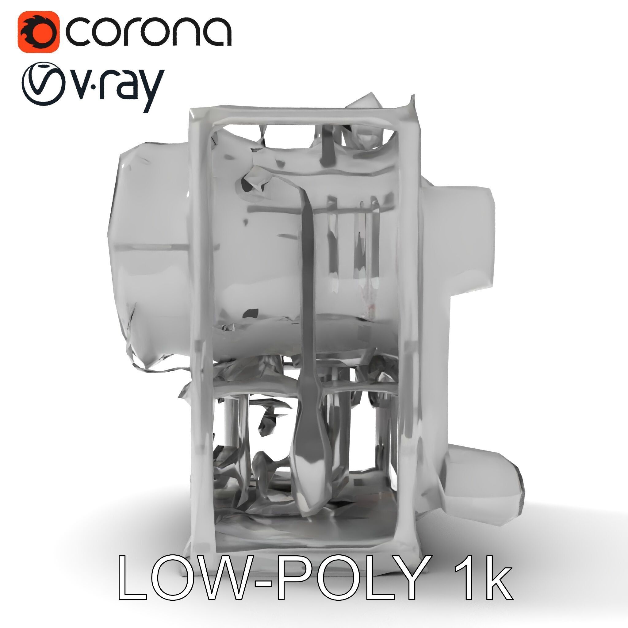 Industrial Machinery Engine Model Pack Low-poly 3D model_28