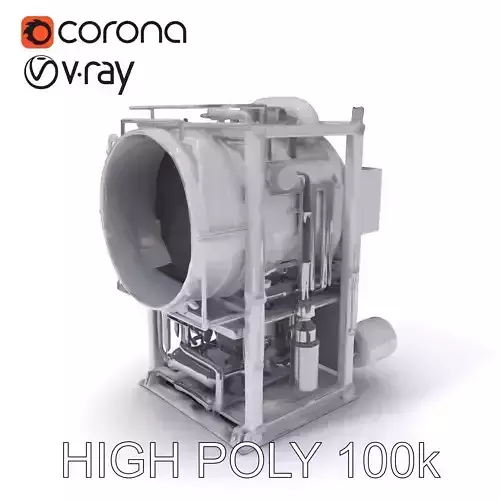 Industrial Machinery Engine Model Pack Low-poly 3D model
