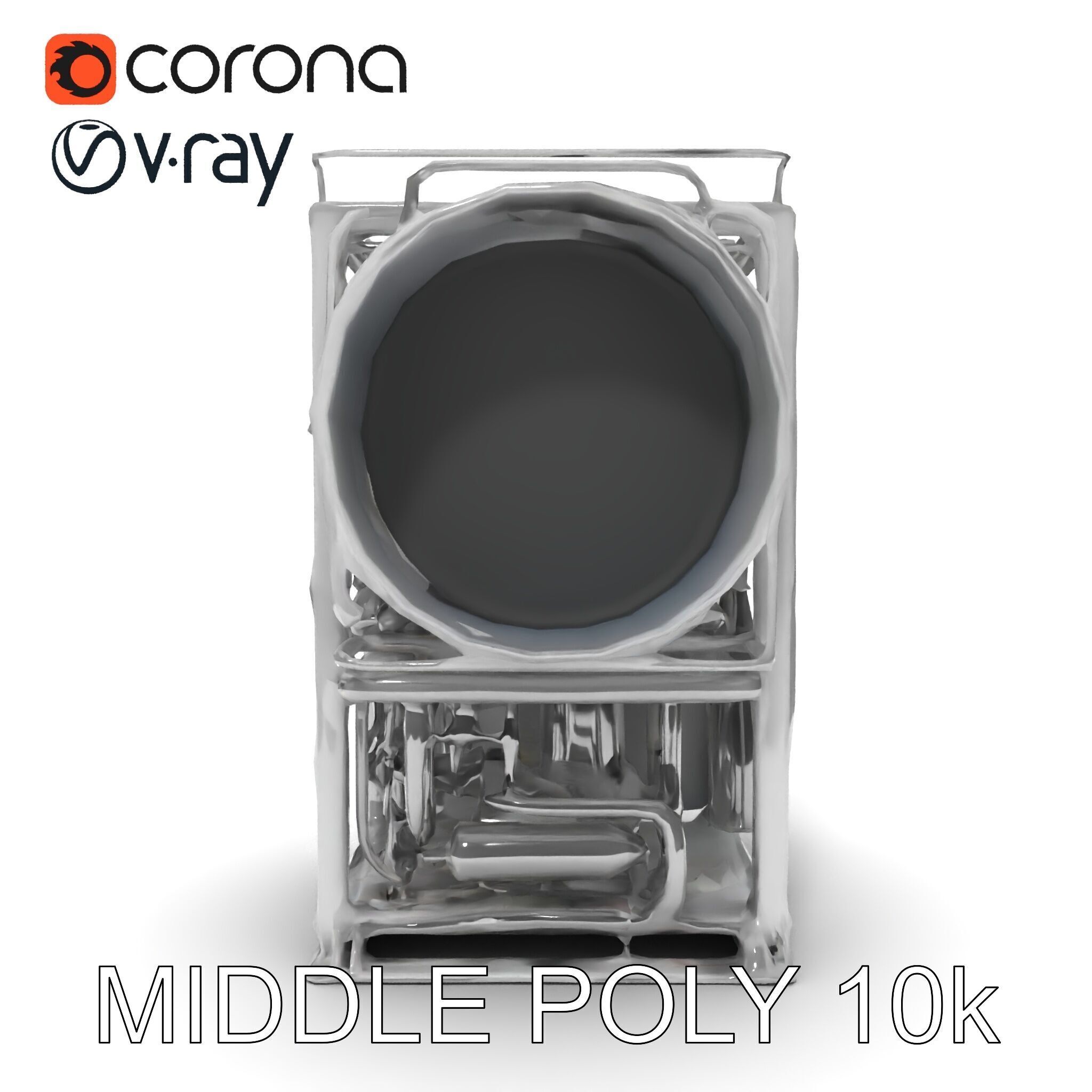 Industrial Machinery Engine Model Pack Low-poly 3D model_9