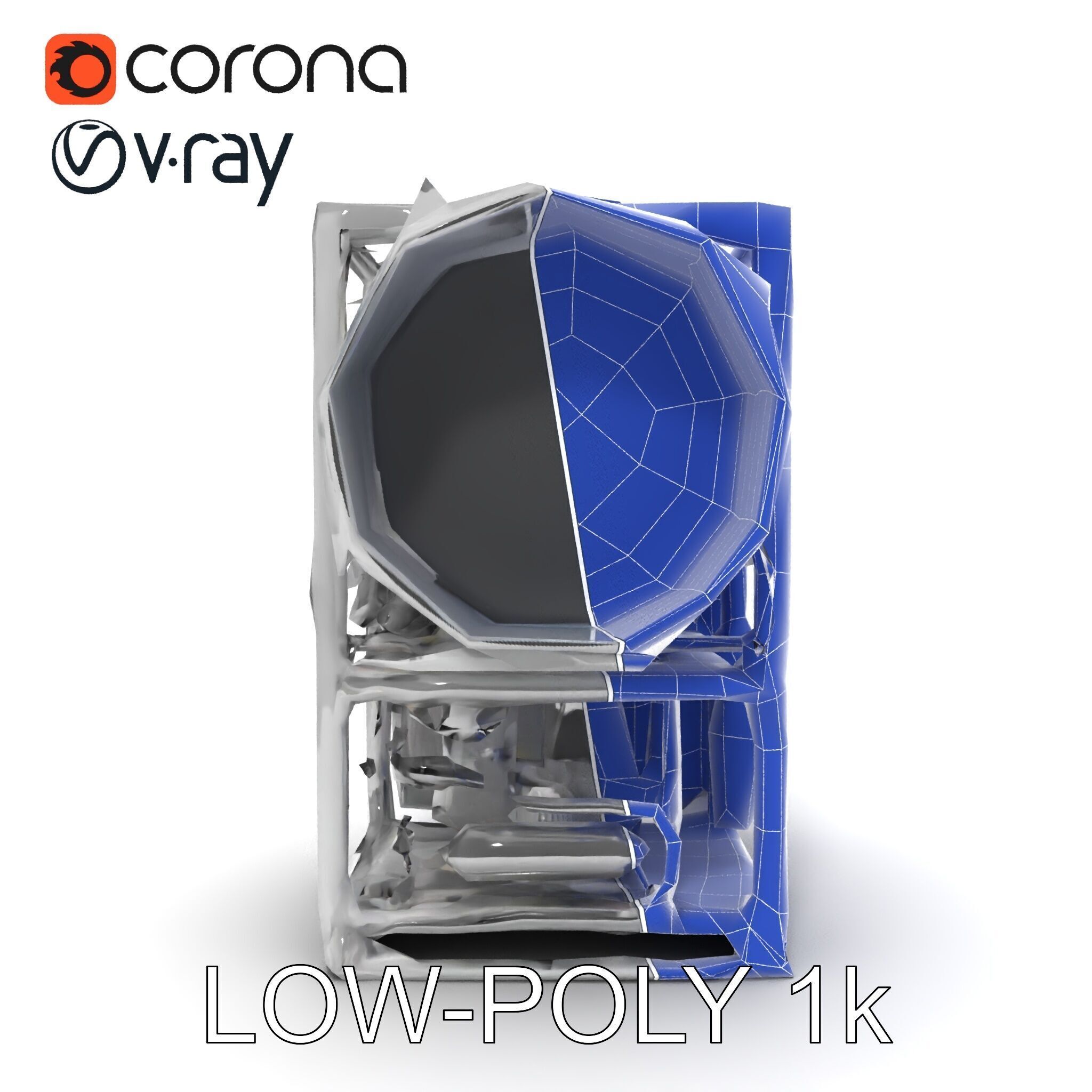 Industrial Machinery Engine Model Pack Low-poly 3D model_26