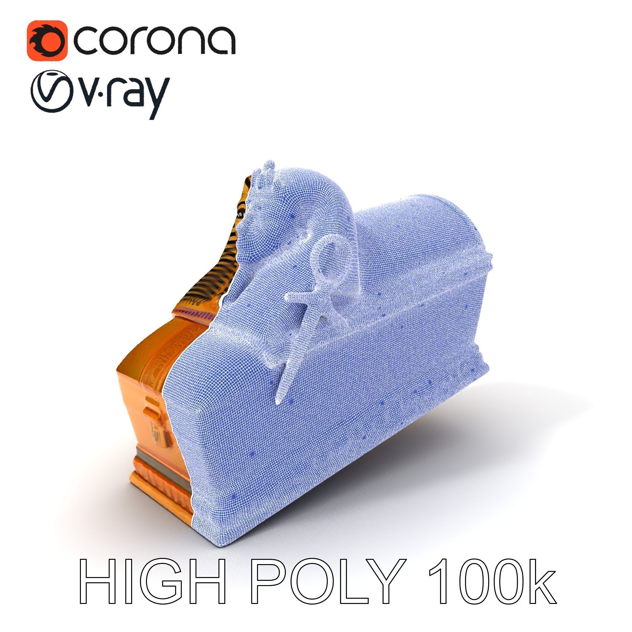 Ancient Egyptian Sarcophagus Model Pack Low-poly 3D model_3