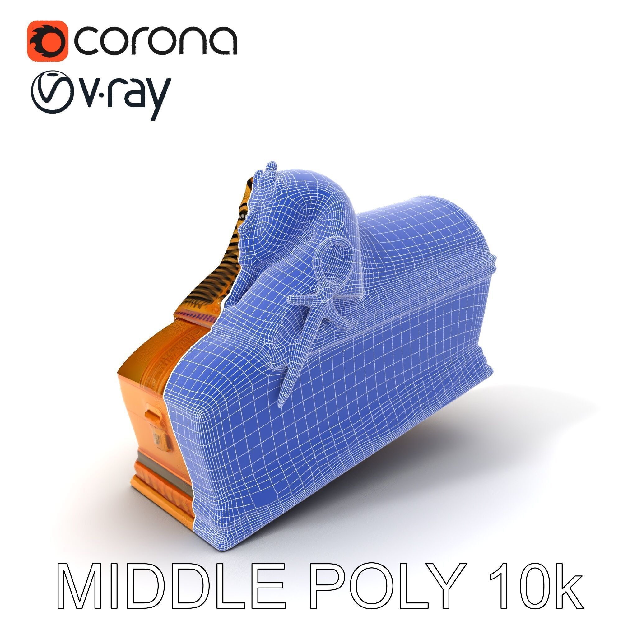 Ancient Egyptian Sarcophagus Model Pack Low-poly 3D model_23