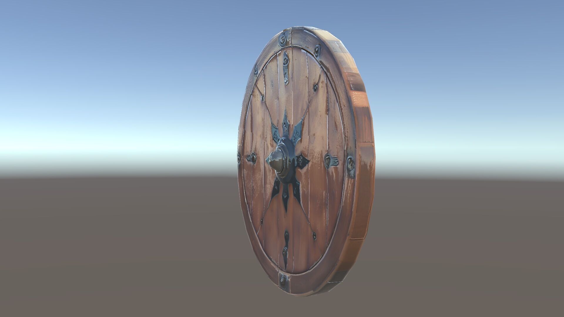 Medieval Round Shield Model Pack with Detailed Wood Texture Low-poly 3D model_31