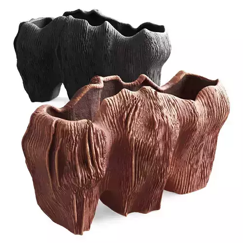 Raw coral vase Low-poly 3D model