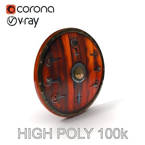 Medieval Round Shield Model Pack Low-poly 3D model