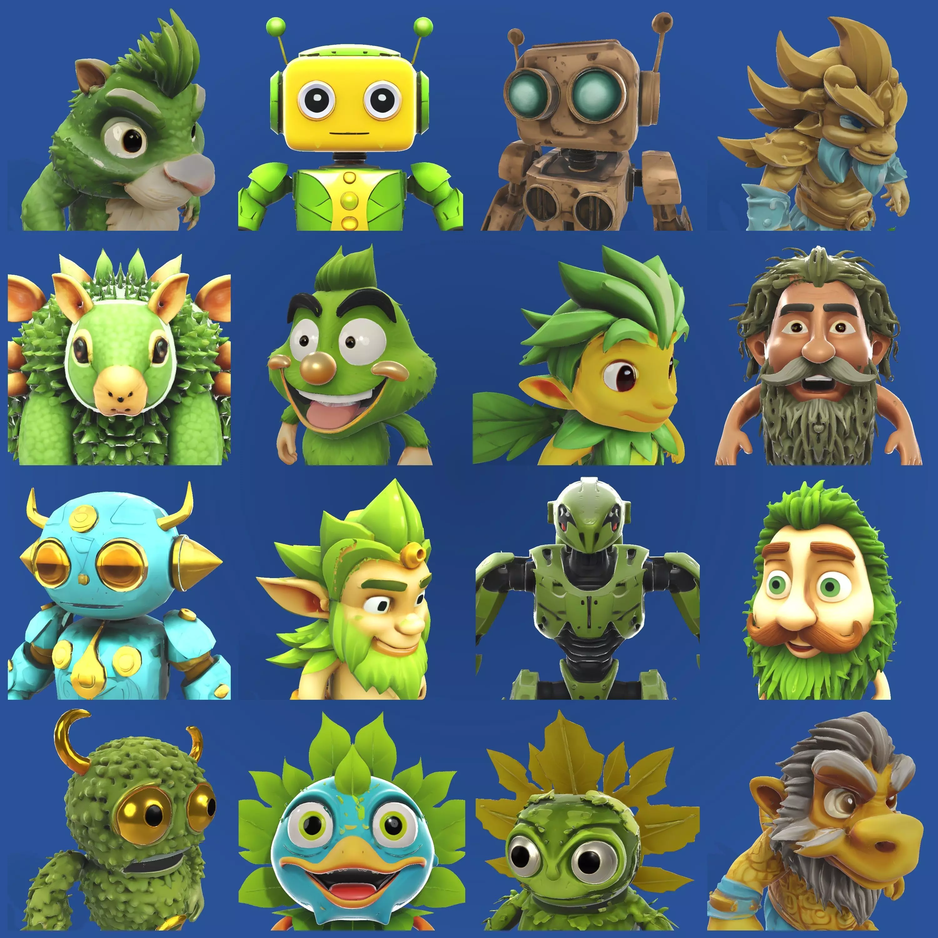 Enchanted Worlds Collection - Nature and Tech Fusion Characters 3D print model_0