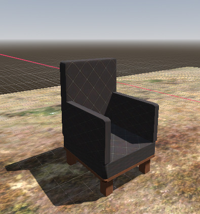 horror 1 persion soofa Low-poly 3D model_0