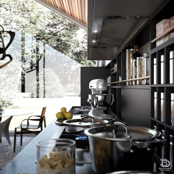 Modern Kitchen 3D model_3