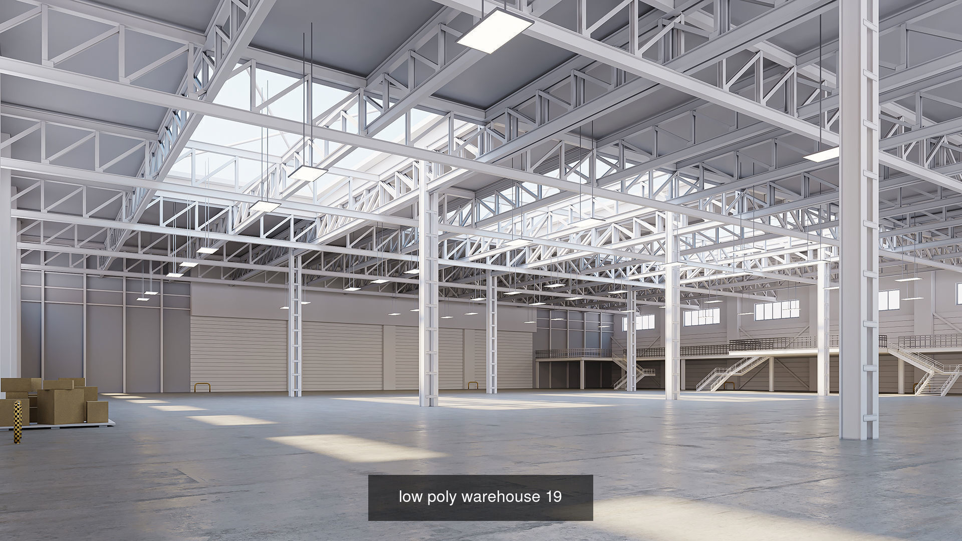 5 low poly interior warehouse Vol 04 3D Model Collection_3