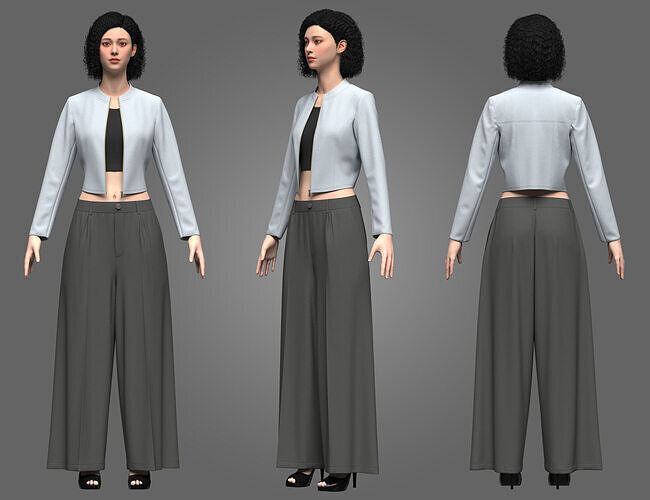 Female Yuna Outfit 3D model