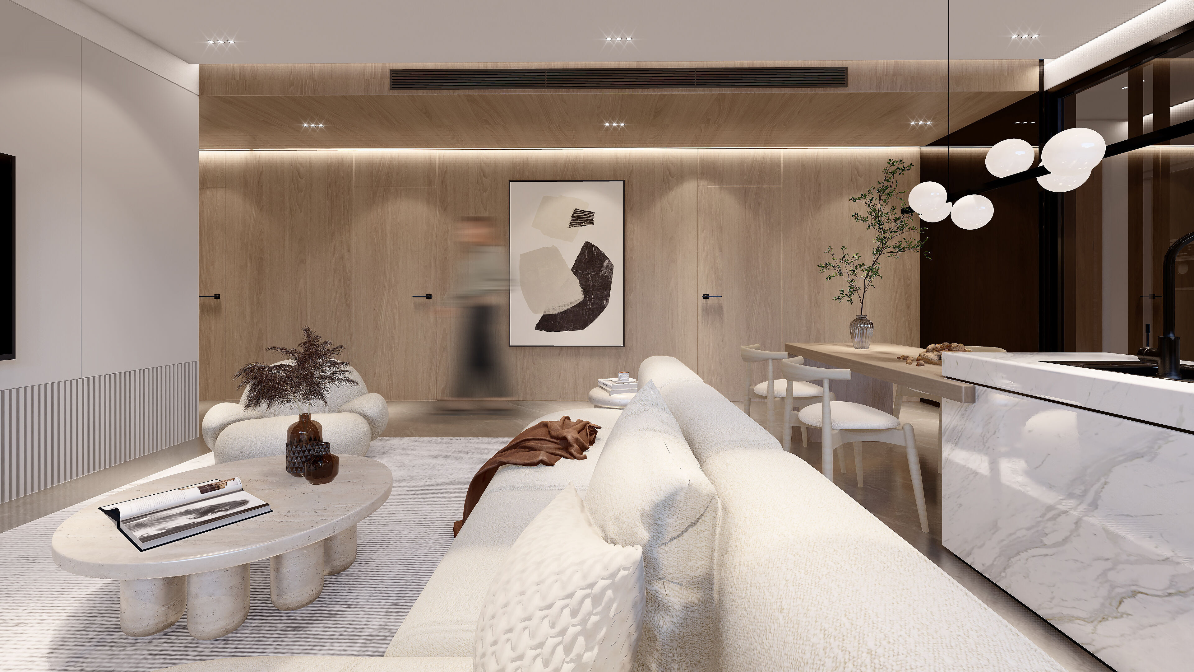  Living Room kitchen  Lumion 11 Scene Plus Sketch up File  3D model_4