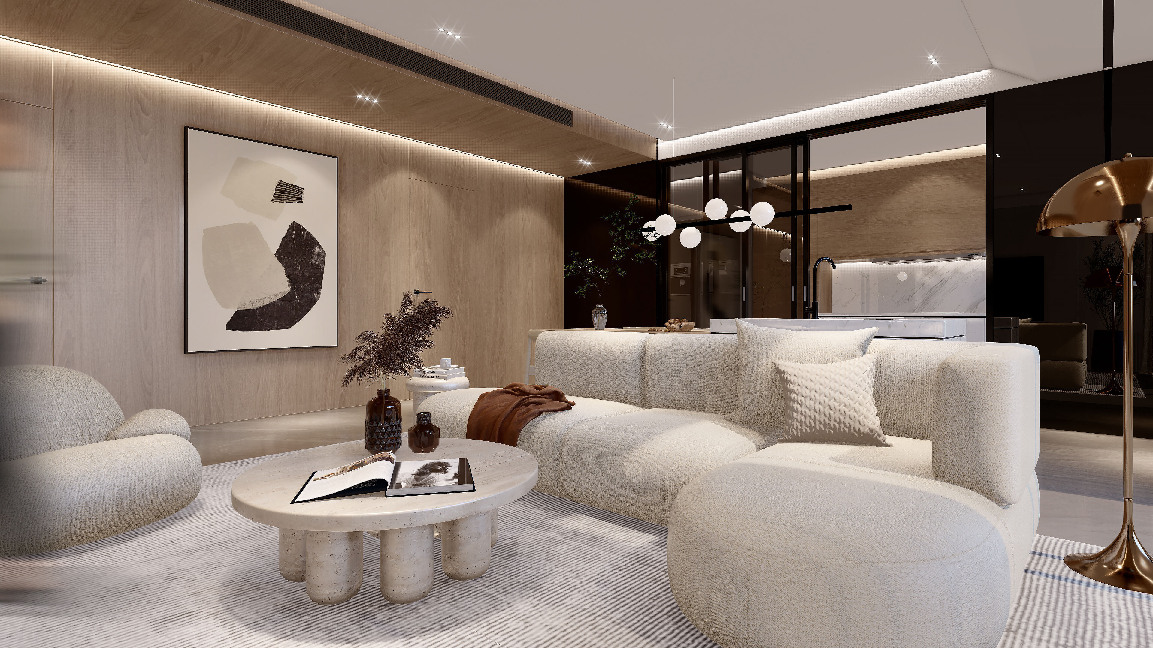  Living Room kitchen  Lumion 11 Scene Plus Sketch up File  3D model_2