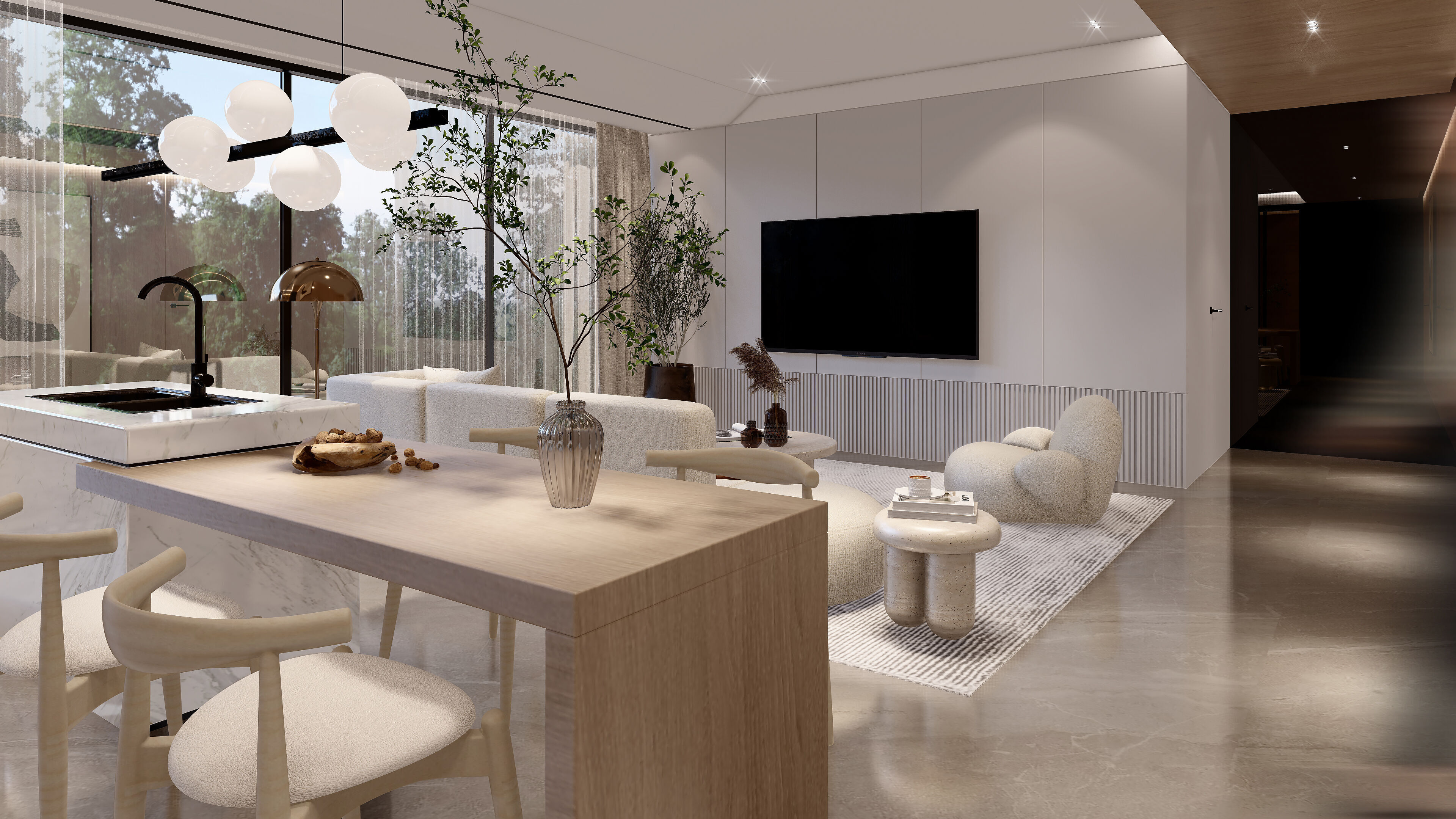  Living Room kitchen  Lumion 11 Scene Plus Sketch up File  3D model_3