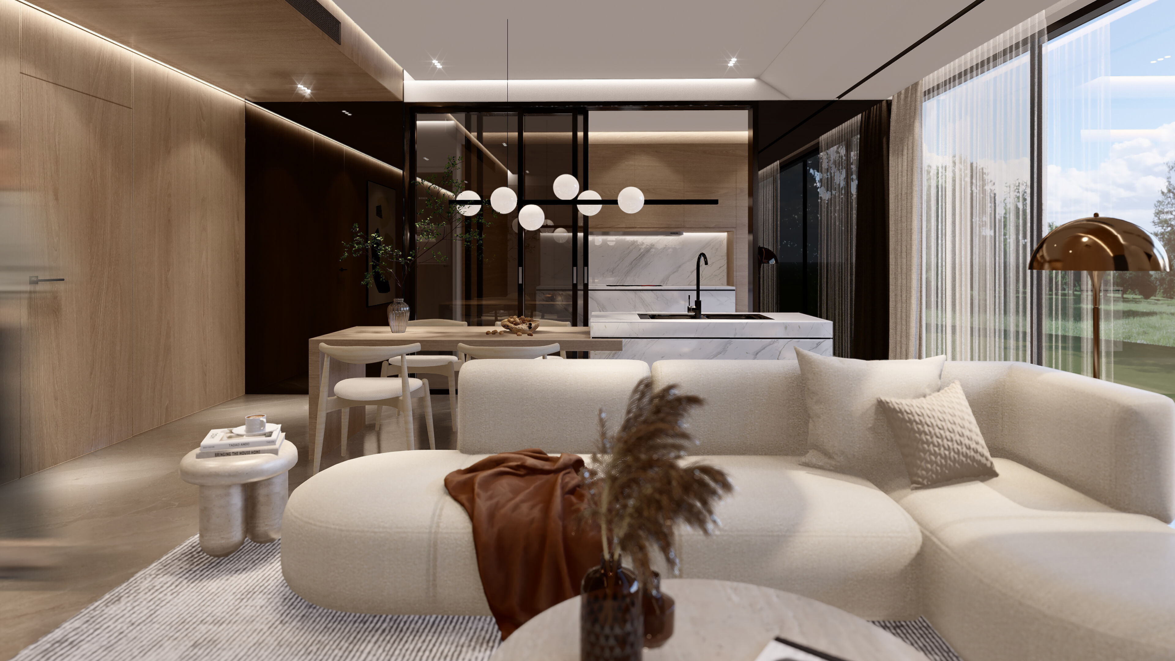  Living Room kitchen  Lumion 11 Scene Plus Sketch up File  3D model_1