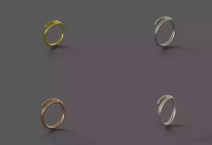 High-Quality 3D Ring Model Pack 4