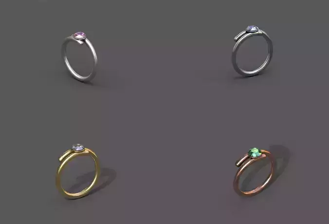 High-Quality 3D Ring Model Pack 4