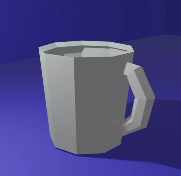 Cup low poly Free low-poly 3D model_0